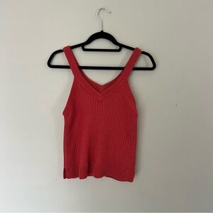 Madewell Red Knit Tank Top